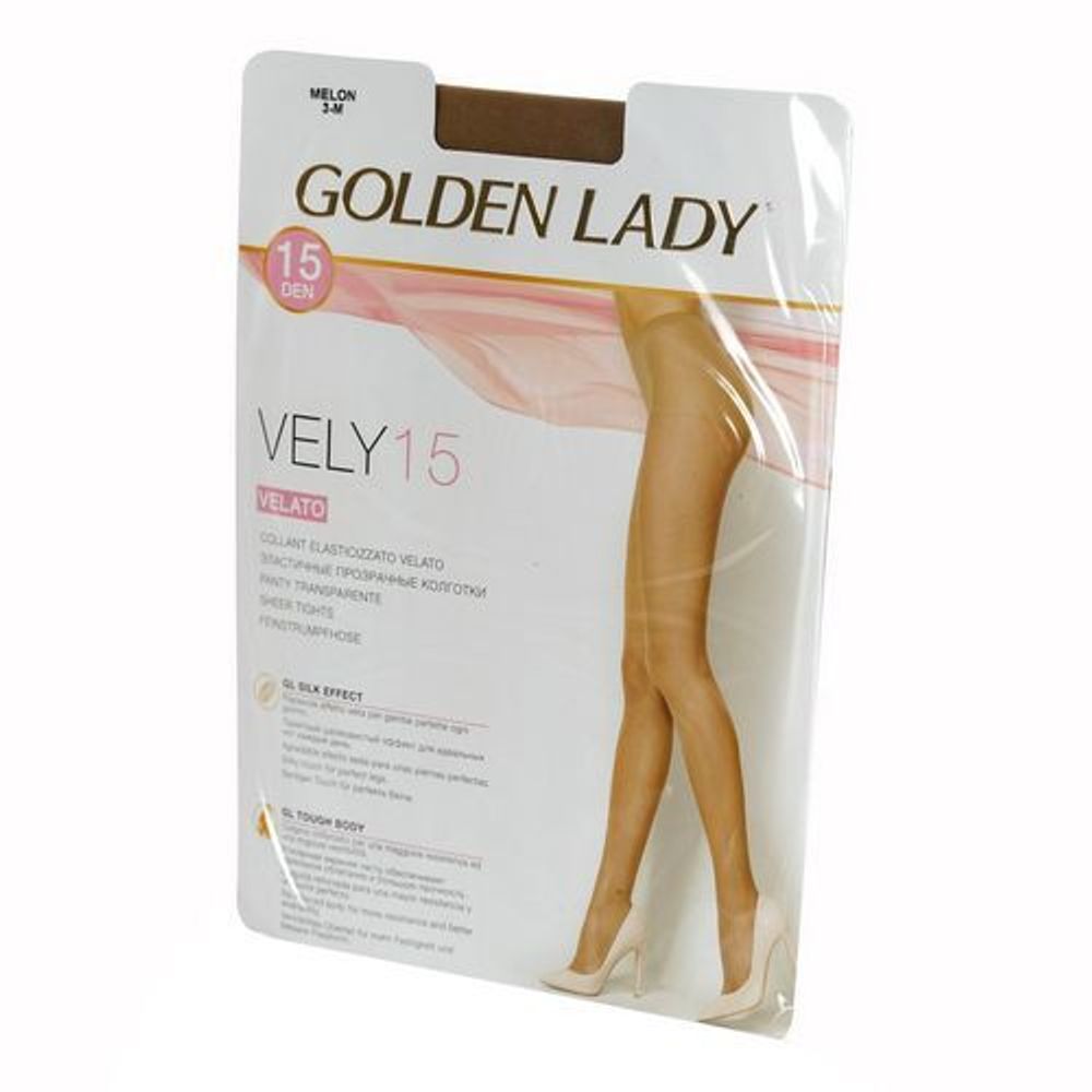 GOLDEN LADY VELY колготки класс. с шортиками 15 den nero р.4 (L)