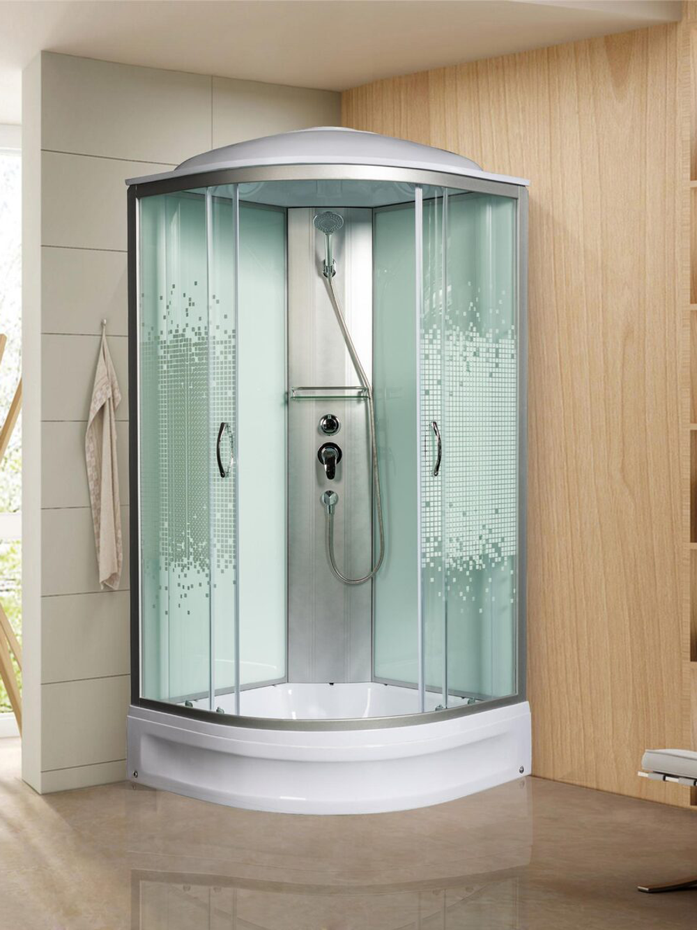 Душевая кабира  МОНОМАХ 10000005757 80/24 С МЗ, 800х800х2100, полукруг