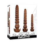 Набор из 3 анальных стимуляторов Twisted Love (Цвет: коричневый)