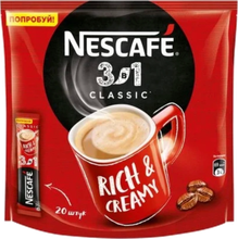 Растворимый кофе Nescafe 3 в 1 классический, в стиках, 20 шт