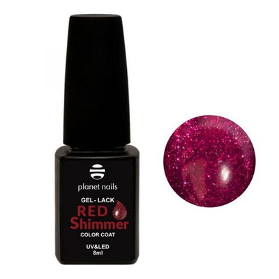 Planet Nails Гель-лак "Red Shimmer" - 831, 8мл