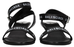 Balenciaga Leather One Strap Sandals 4cm Women"s Black