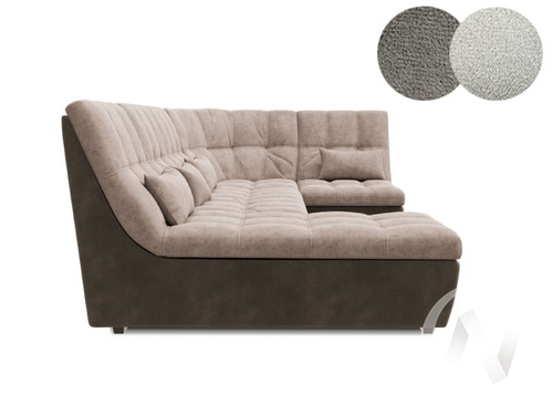 Диван угловой София 2 ДКУ ЗТ латы (Боска VL-1912-05 мокко/Боска VL-1912-02 кремовый; 3 категория)