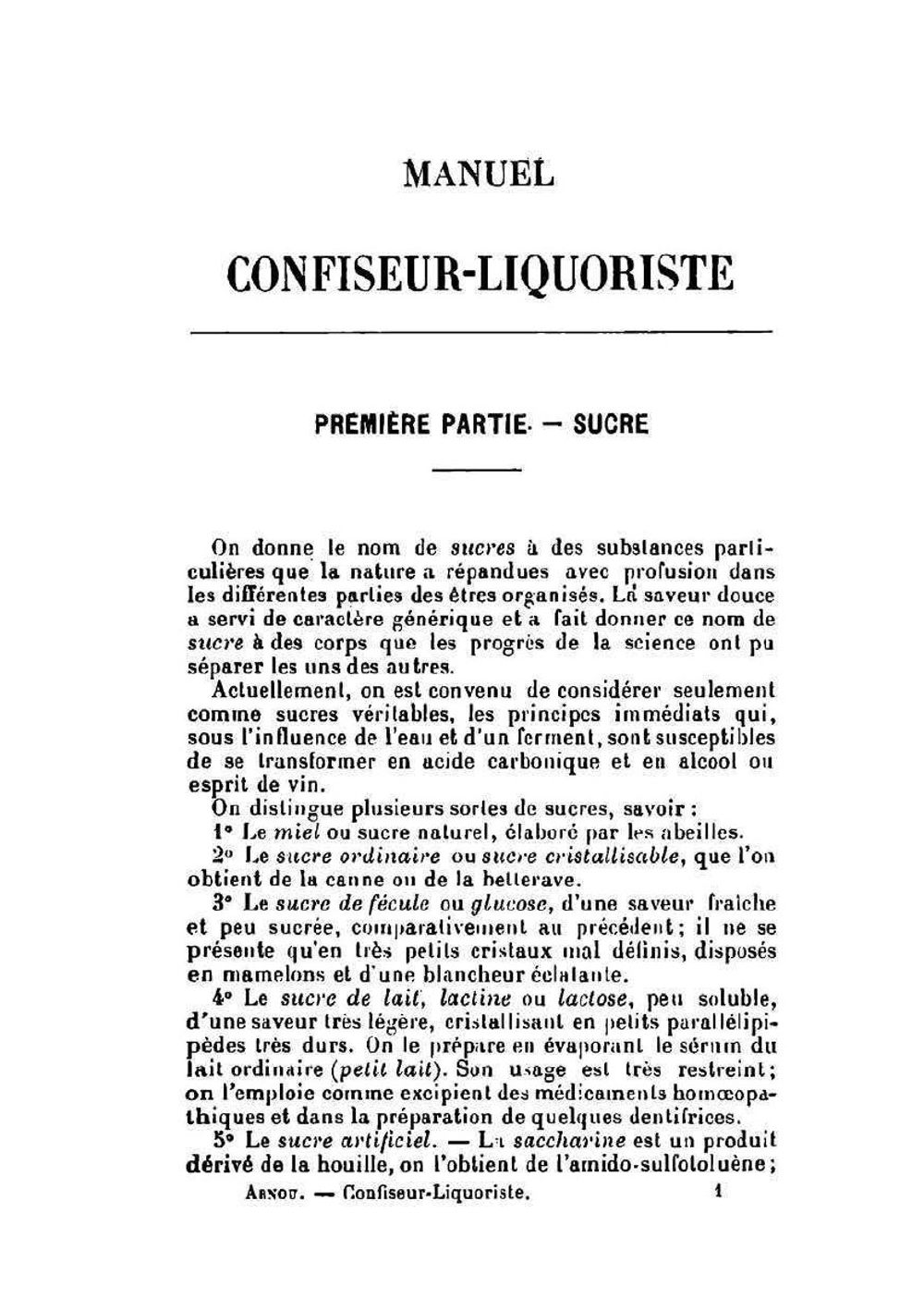 Manuel Du Confiseur-Liquoriste | L. Arnou