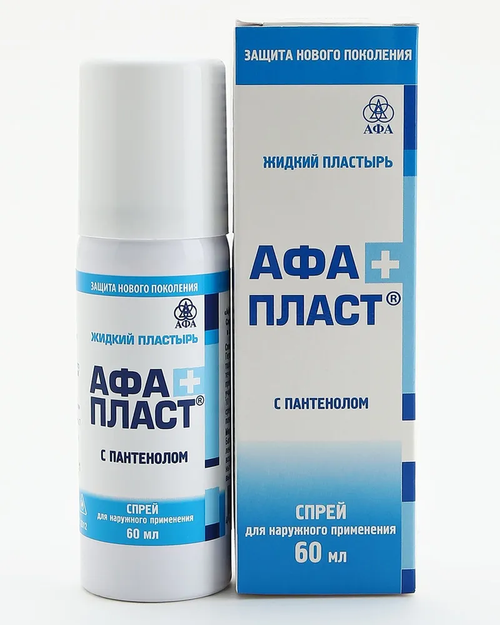 АфаПласт с пантенолом жидкий пластырь-спрей 60 мл
