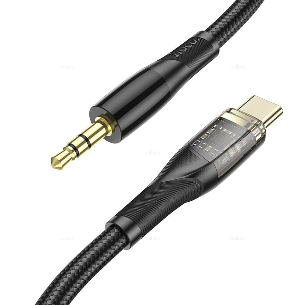 Аудио кабель AUX на Type-C Hoco UPA25 (black)