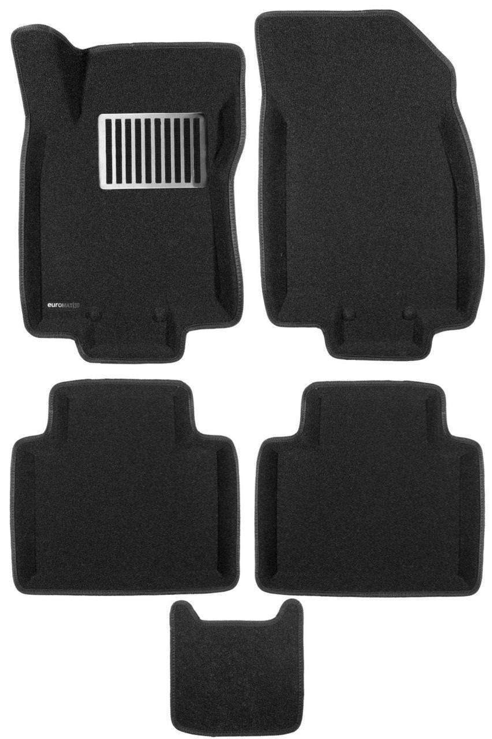 Коврики салона для NISSAN X-Trail (2015-) (T32) Euromat 3D Lux черные. Арт. EM3D-003724