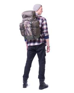 Рюкзак туристический Prival Кузьмич 55, камуфляж Лес + хаки