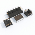 Лаунж зона Ideal Patio ВЕРИТА темно-серая - каркас карбон