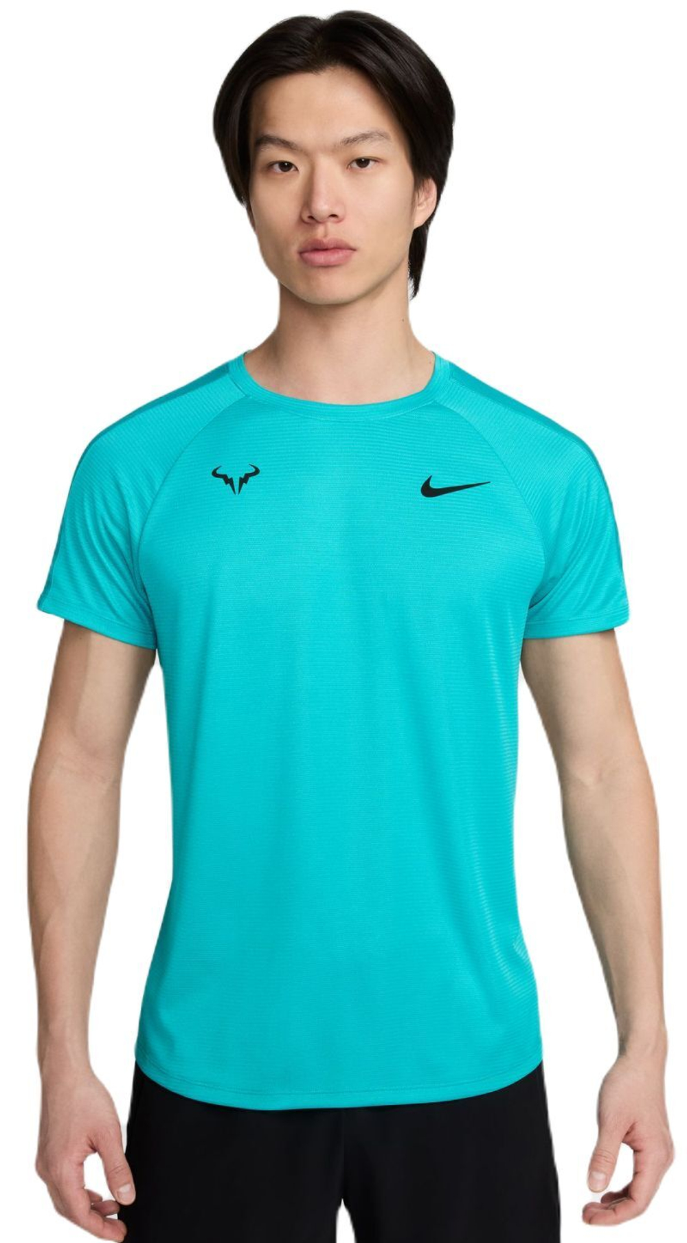 Мужская теннисная футболка Nike Rafa Challenger Dri-Fit Tennis Top - dusty cactus/black