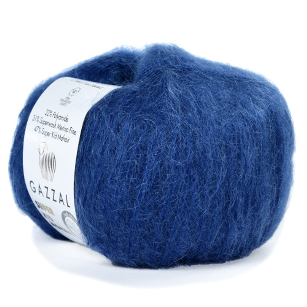Пряжа Super Kid Mohair, 25г,237м, 47%супер кид мохер,31%мериносовая шерсть, 22% па (цена за 1шт)