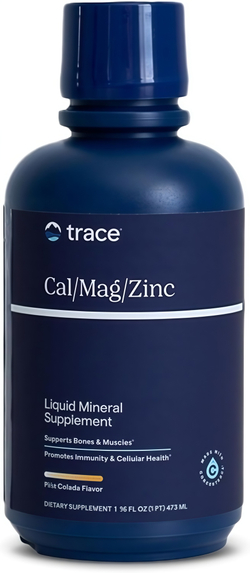 Trace Minerals Liquid Cal / Mag / Zinc + Vitamin D3 473 ml (Пина Колада) Кальций Магний Цинк