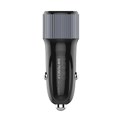 Автомобильное зарядное устройство LDNIO C510Q 2*USB（A,C) Lightning Чёрный
