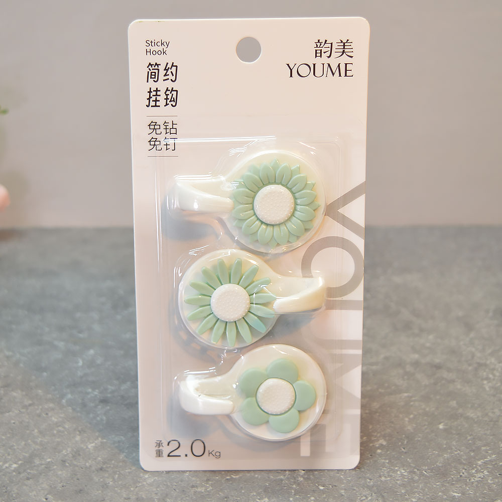 Крючок самоклеящийся 3шт, YM-5008