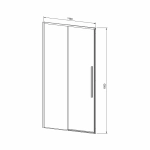 Душевая дверь Vincea Slim-N VDS-4SN110CLG 110 стекло прозрачное/профиль брашированное золото