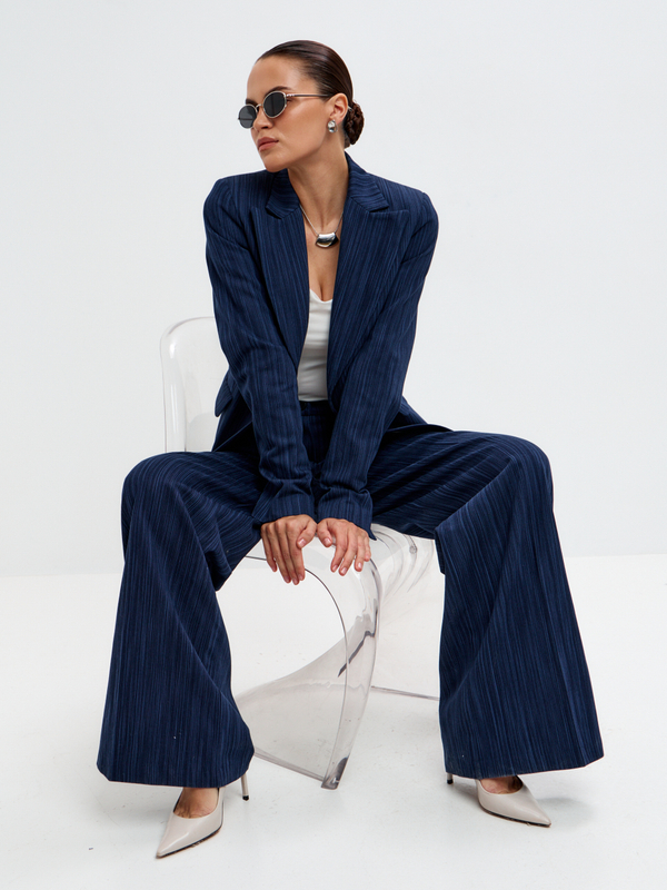 Брюки Харпер из фактурного денима