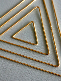 Набор треугольников металлических 4 шт: 20 см, 15 см, 10 см, 5 см