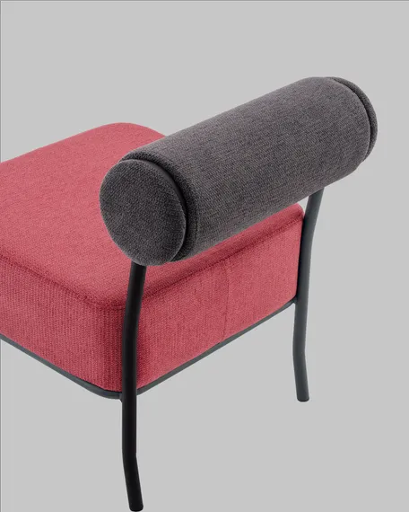 Лаунжж-кресло Roller, тёмно-серое, бордо