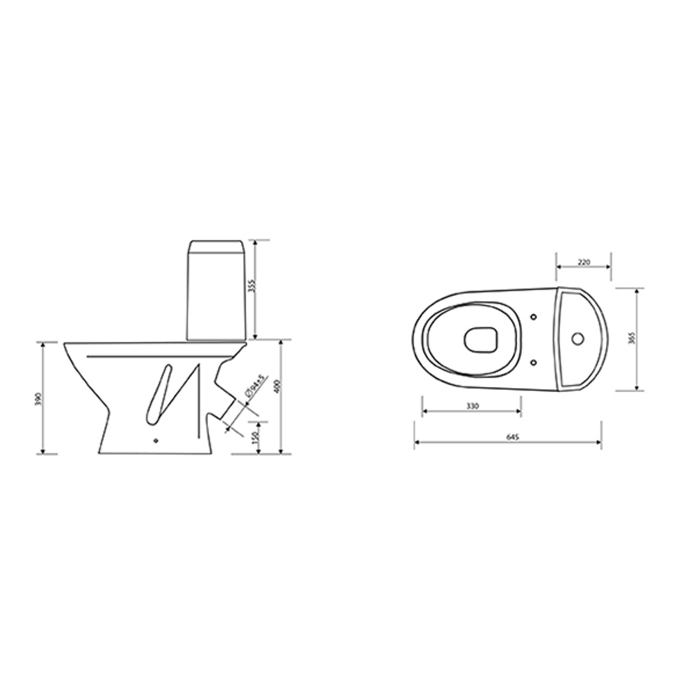 Унитаз-компакт "Арго" белый (косой, нижн, сид полипроп, 1 реж. арм. АниПласт) (Ст.Оскол)
