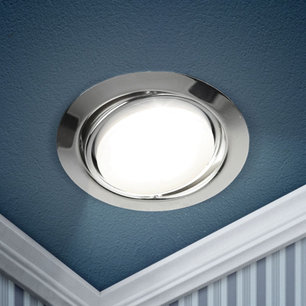 KL35 A CH /1 Светильник ЭРА под лампу Gx53 поворотный, 220V, 13W, хром | Встраиваемые светильники Для ламп GX53