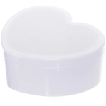 Шкатулка пластиковая с зеркалом «KiKi HAUS», сердце, цвет белый, 13.5*11.5*5.5см