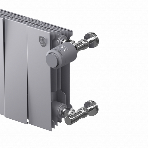 Набор термостатический для радиатора угловой Royal Thermo Design Pro 15 мм М30х1,5 (Хром)
