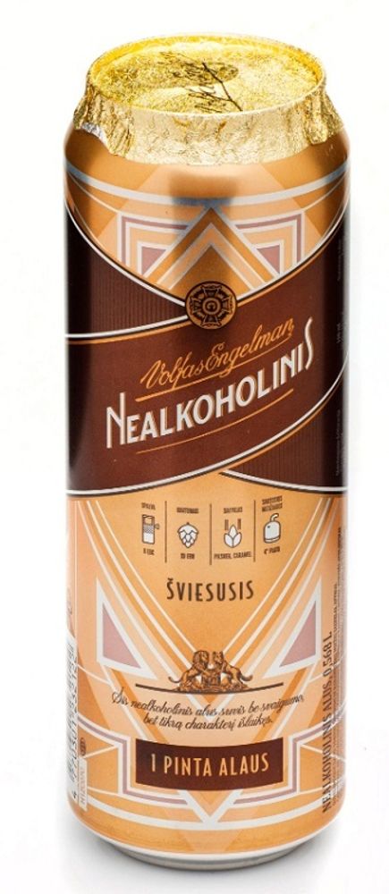 Безалкогольное пиво Volfas Engelman Nealkoholinis 0.5л - (12 шт)