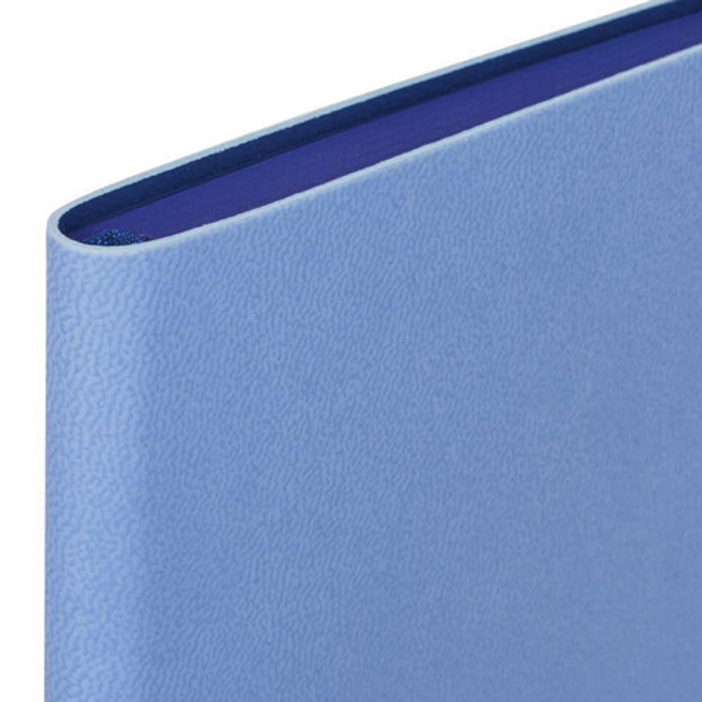 Блокнот в клетку А5 (148x218 мм), 80 л., под кожу голубой BRAUBERG "Metropolis Mix", 111040