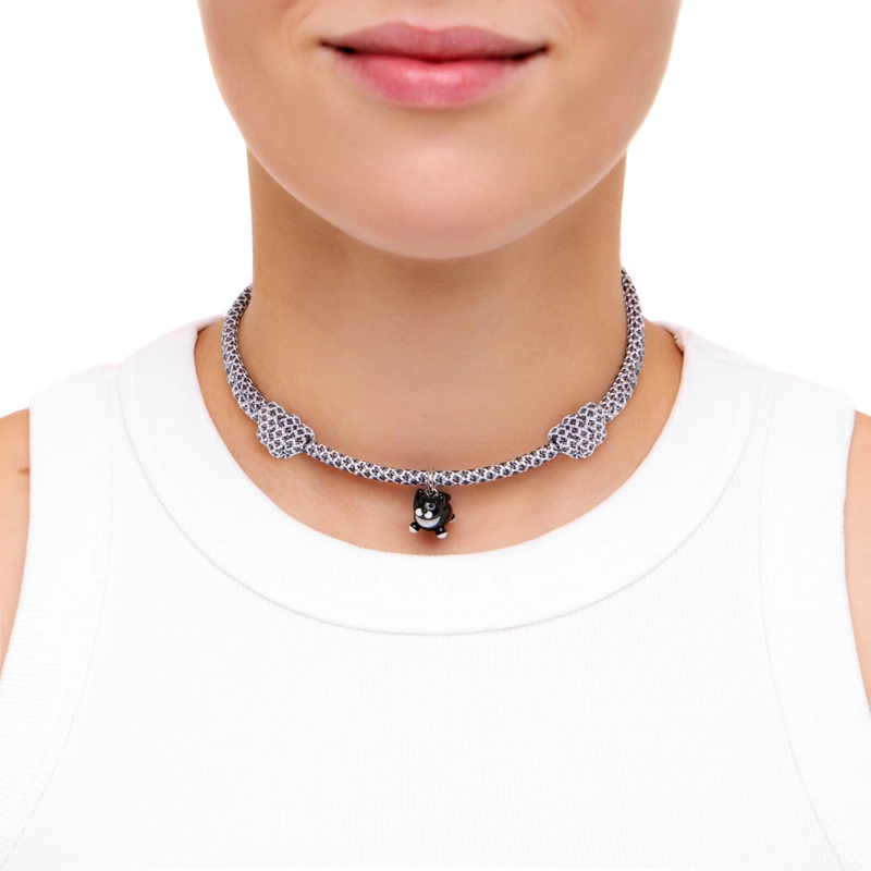 Колье Мой Любимый Пушистик на Паракорде – Черно-белый кот