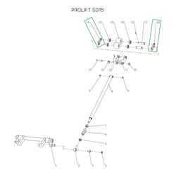 Соединительная пластина роликов для тележек SD15