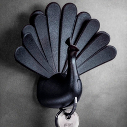 Ключница Qualy Peacock черная