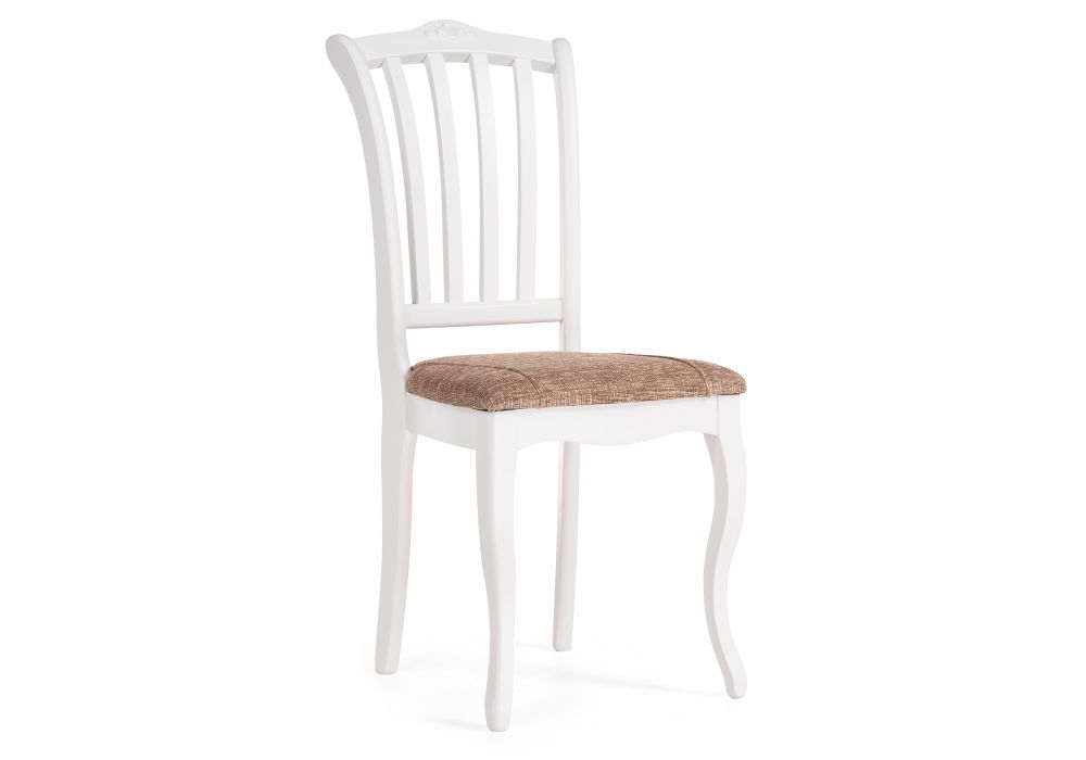 Деревянный стул Виньетта белый / лайн белый люкс