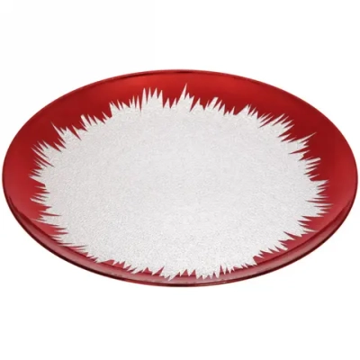 Блюдо для сервировки пластиковое 33см «Морозный узор» бордо