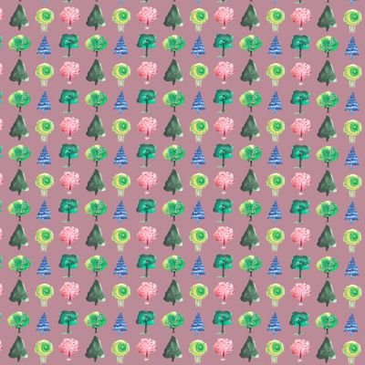 Деревья на бежевом фоне