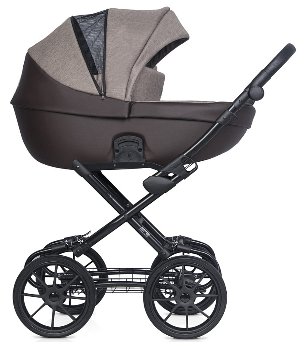 Детская коляска Riko Basic Pacco Classic 2 в 1 07 Mokka (кофейный-темно-коричневый)