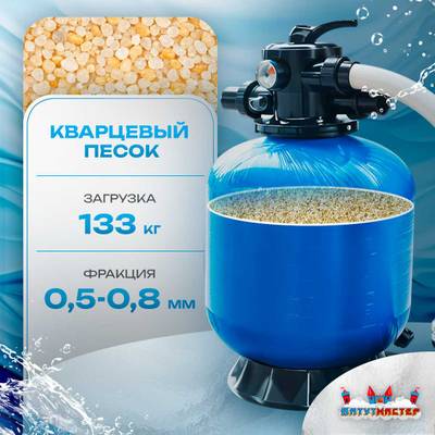 Песочный фильтр для бассейна до 128 м³ с насосом ESP1.2HP, до 133 кг песка, 16,0 м³/ч, WL-ADG650E