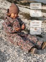 Комбинезон мембранный демисезонный Mjölk Floral Dark, утеплитель 180гр/м2