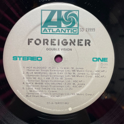 Винтажная виниловая пластинка LP Foreigner Double Vision (USA 1978)
