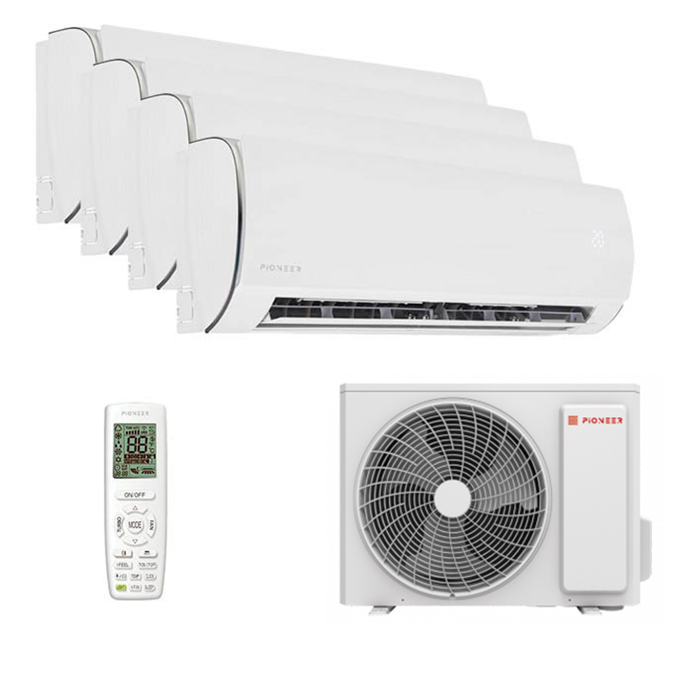 Мультисплит система на 4 комнаты Pioneer KFRI20LW x 4 / 4MSHD28B