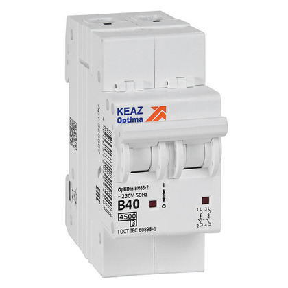 Автоматический выключатель OptiDin BM63-2B40-4,5-УХЛ3  КЭАЗ