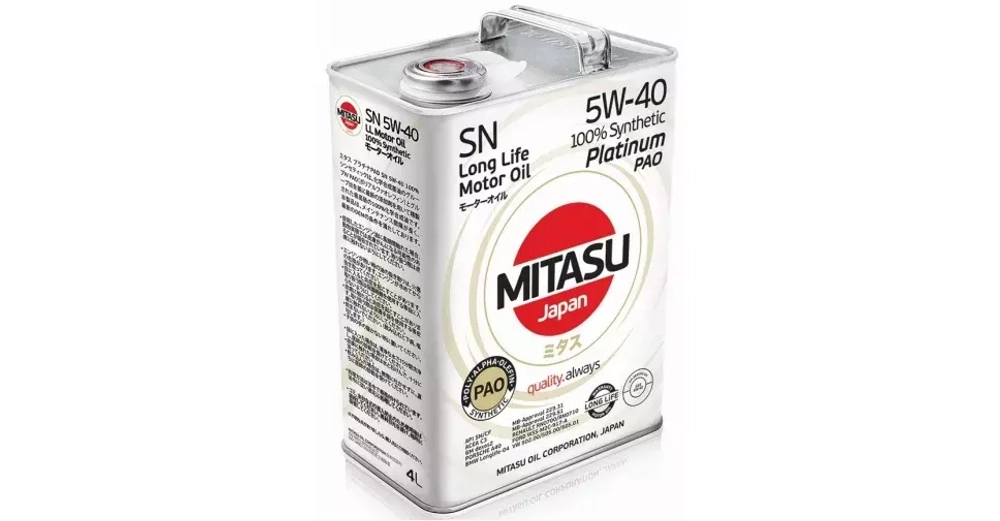 MITASU PLATINUM SN 5W40 4л синт.