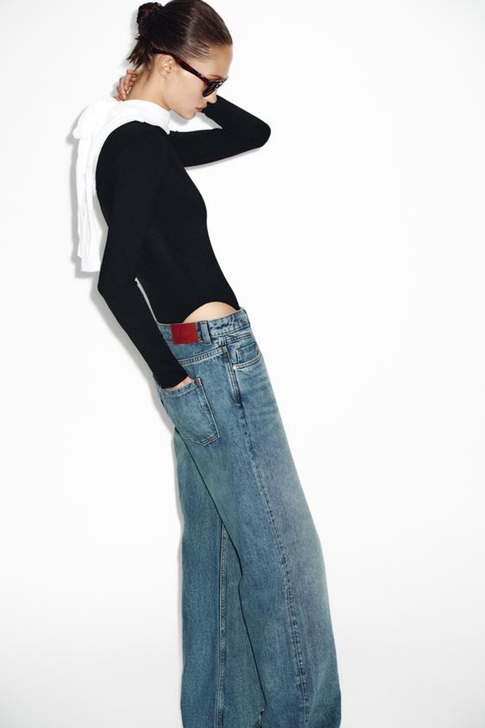 БОДИ С ДЛИННЫМИ РУКАВАМИ ИЗ ПОЛИАМИДА - ZARA