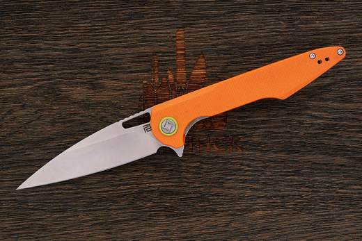 Нож складной Artisan Archaeo, клинок 98мм, сталь D2, рукоять G10 оранжевый