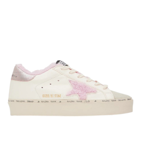 Кеды Golden Goose 'Superstar' White & Pink Hi Star Low-Top Sneakers