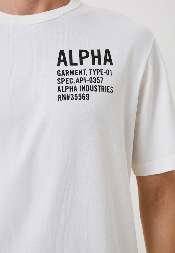 Футболка Alpha Industries Alpha Graphic Белая