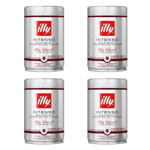 Кофе в зернах ILLY Intenso сильной обжарки 250 г, 4 шт