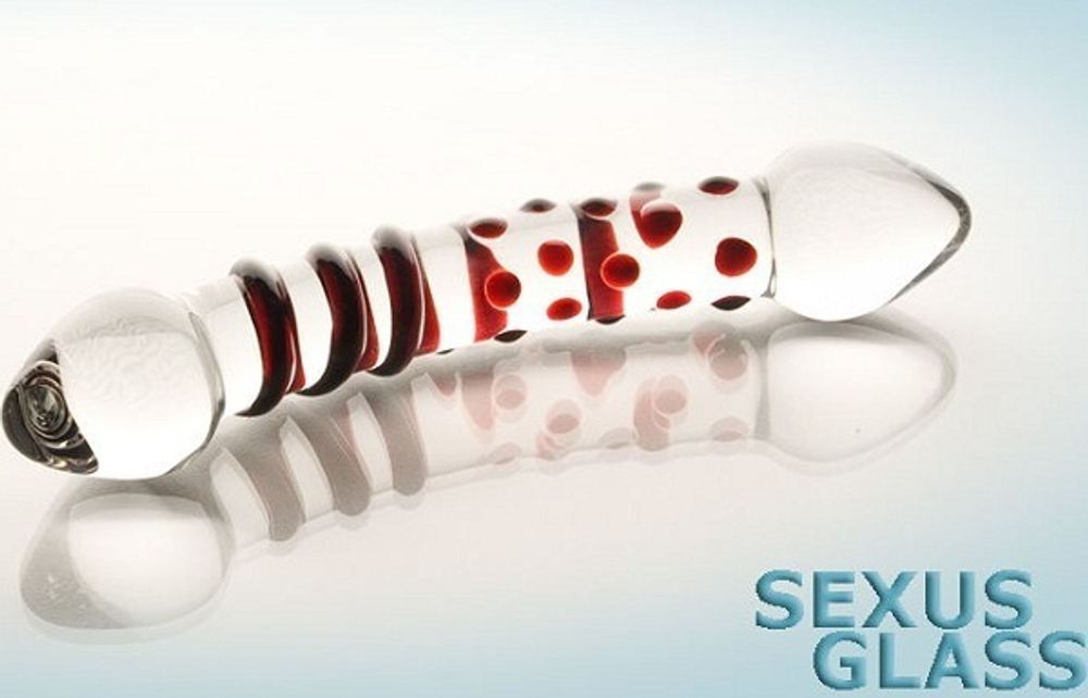 Двусторонний стеклянный фаллос