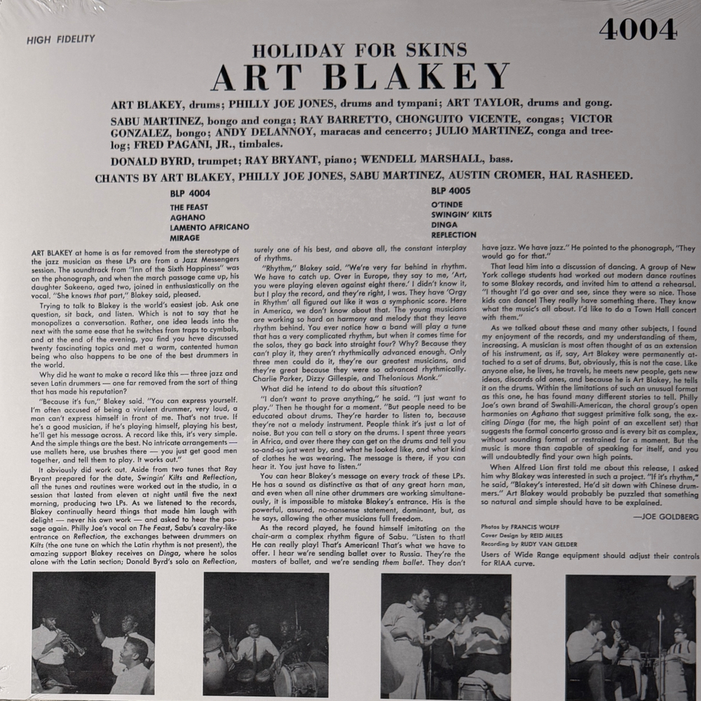 Виниловая пластинка Art Blakey – Holiday For Skins Vol. 1 LP