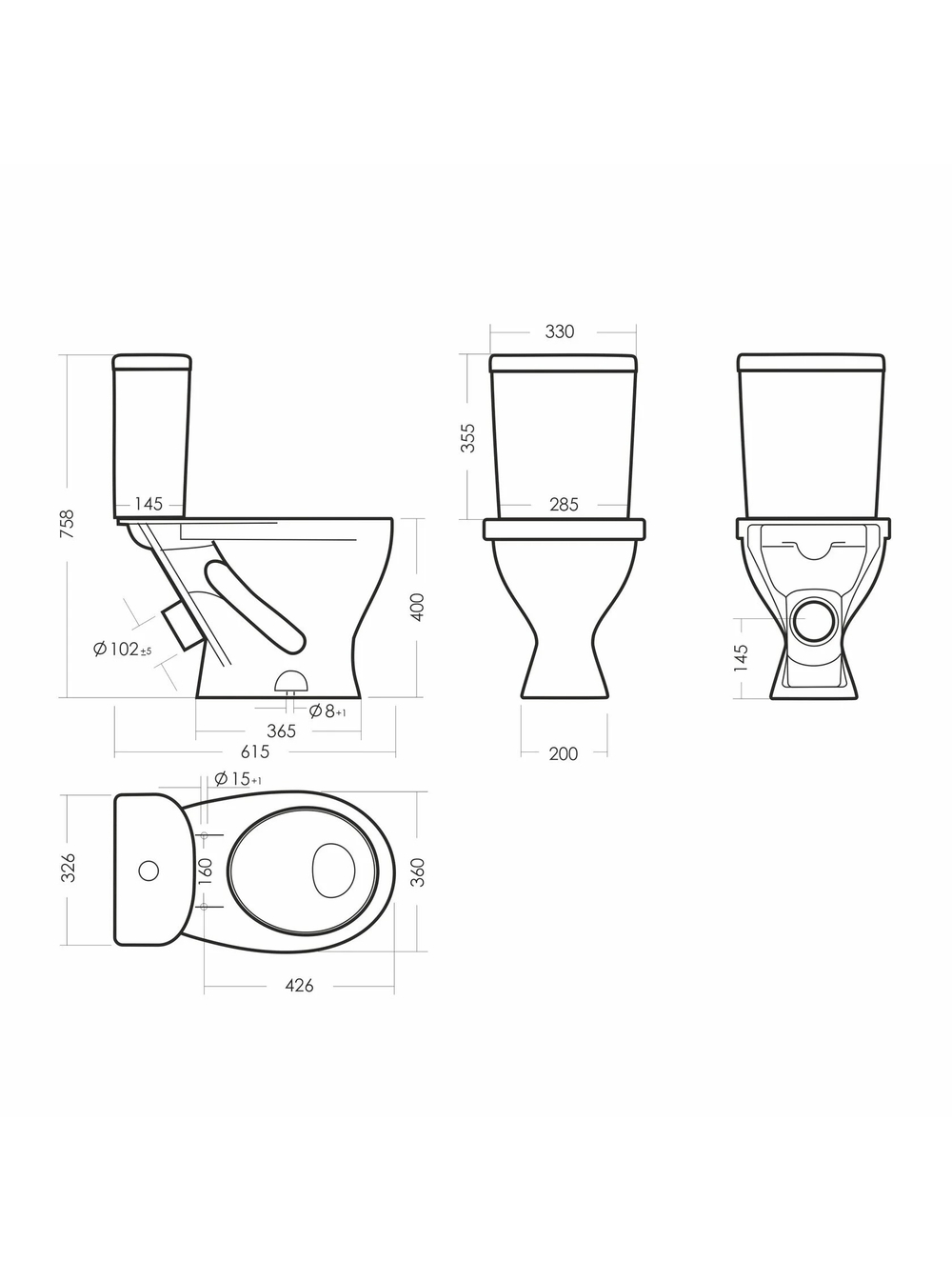 Бачок унитаза Sanita Формат (150 мм) FRTSAFT01