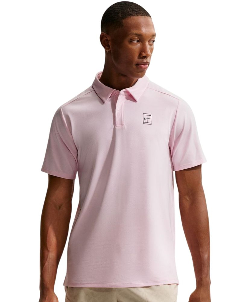 Мужское теннисное поло Nike Court Advantage Dri-Fit - pink foam/black